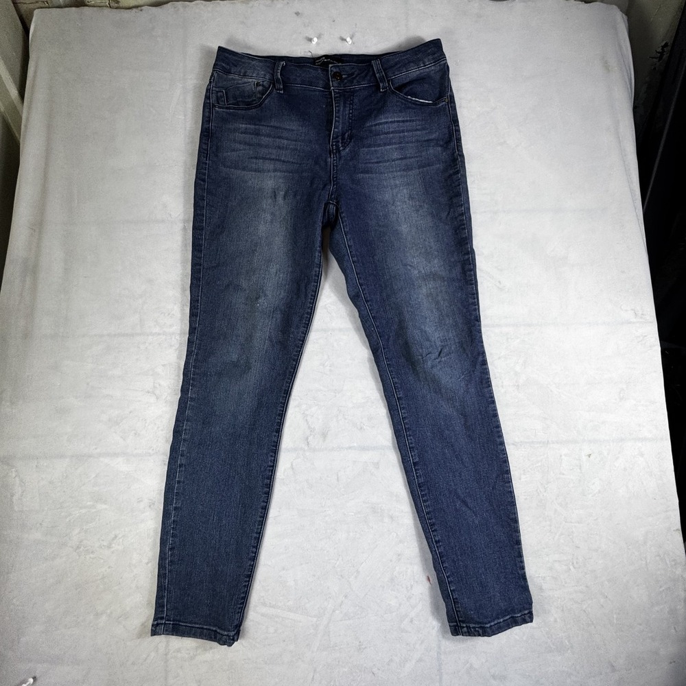 Miss Poured In Blue Womens Skinny Jeans Blue Denim Stretch Comfort Streetwear 8